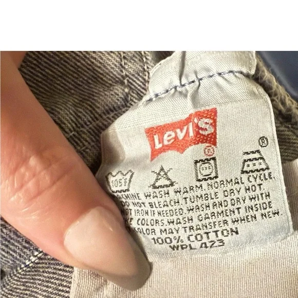 Vintage Levis 501 Jeans 34/32 Actual 29/29 Blue Workwear Denim USA MADE Womens - Picture 9 of 11